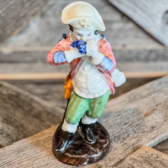 Antique German Porcelain Meissen Dresden Boy Porcelain Figurine, Numbered Piece - Picture 2 of 8